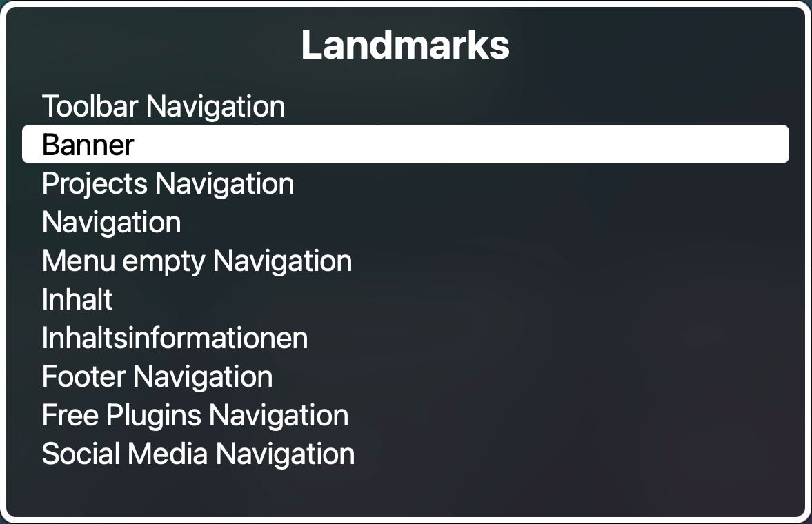 List of landmarks on Epiphyt with names for the navigations